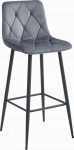 Leobert NADO stool - dark gray velvet / black legs x 4