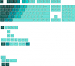 Glorious PC Gaming Race Glorious GPBT Gradient Keycaps, ANSI Layout (US), PBT, Dye-Sub - RainforestGlorious GPBT Gradient Keycaps - Rainforest - US - Retail