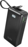 SBS LCD Power Bank 10000 mAh melna - The ports of the baroness's avots