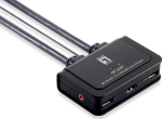 LevelOne KVM Switch 4xUSB-A,3xHDMI +Audio schwarz