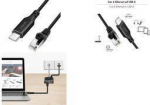 LogiLink USB 3.2 typ C - RJ45 3.0m - adapter LogiLink USB 3.2 typ C M - RJ45 M 3.0m Black/szary