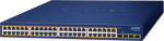 Planet 48-Port 10/100/1000T 802.3at PoE + 4-Port 1000X SFP Gigabit Ethernet Switch