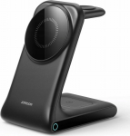 Wireless charger Joyroom JR-W15 3 w 1 charging station z MagSafe - czarna