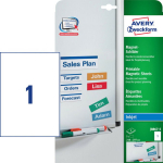 Sticker label magnetic AVERY Zweckform 210x297mm J8867 5 sheets in a pack