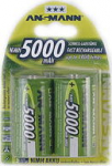1x2 Ansmann maxE NiMH rech.bat. Mono D 5000 mAh 5030922