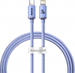 Baseus lightning - USB-C Crystal Shine, 20W, PD, 1.2m (fioletowy)