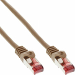 InLine Patchcord S/FTP, PiMF, Cat.6, 250MHz, PVC, brown 25m (76425K)