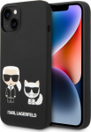 Karl Lagerfeld MagSafe Liquid Silicone Karl and Choupette Case for iPhone 14 Plus / Black