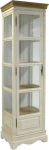 Display cabinet SAMIRA 49x39xH178cm, antique white/natural