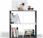 TOP E SHOP MALAX 2X2 SHELVING UNIT, ANTHRACITE/WHITE