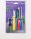 Rockforce Tool Kit 10el. Beats: PH1.2.3, SL 4.5.6mm, bit holder 120mm, screwdrivers: PH1x75mm, SL 4x72mm, broken knife)
