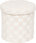 Atmosphera PASTI round foldable pouffe tufted, &Oslash; 38 cm