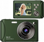 Digital Camera Photos 64mp Filmy 4k / 30fps 18x Zoom Antishake / Xrec Q18 / Zielony