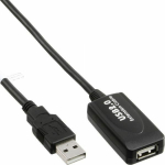Cable USB InLine USB-A - USB-A 10 m Czarny (34611I)