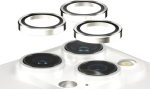 Tagakaamerate kaitseklaasid Hoops, Apple iPhone 15 Pro / 15 Pro Max, valge, PanzerGlass