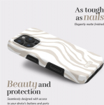 MIO Sandy Zebra Magsafe Case Compatible for iPhone 15 Pro, light brown