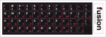 Fusion Accessories "Laminated Stickers RU / ENG" Black/Red