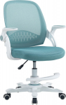 Kids desk chair EMMY with footrest, turquoise
