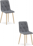 Leobert Krzesło LIBRA - dark gray fabric / wood color legs x 2