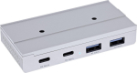 InLine 4-Port Magnetic USB Hub - 2x USB-C - 2x USB-A - 10Gb/s - aluminum housing