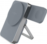 Fixed MagZen5 Stand with integrated charger Apple Watch i MagSafe, 5000 mAh szary
