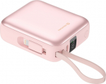 Swissten SPACE Power Bank Universal External Battery USB-C / Lightning / 10000 mAh Pink