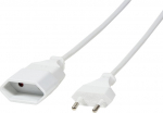 Logilink Netzkabel Euro CEE 7/16 Stecker zu Dose, 2m, Wei&szlig;