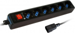 Techly Power Strip 6 Sockets Black with VDE Plug IUPS-PCP-6V