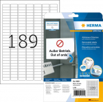 HERMA labels A4 wei&szlig; 25.4x10 mm removable paper 4725 St
