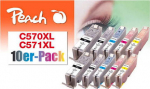 Peach Patrone Canon PGI-570XL/CLI-571XL Multi-10-Pack comp