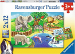 Ravensburger Puzzle 2x12el. Pets w ZOO 076024 RAVENSBURGER