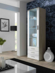 Cama MEBLE Cama display cabinet SOHO S1 sonoma oak/white gloss