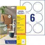 Sticker label AVERY ZWECKFORM Q80mm 10 sheets removable (6229REV-10)