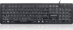 Keyboard Perixx PERIBOARD-317, DE, illuminated keyboard, USB wired, large block letters, black (German layout)