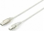 Kabel USB Equip USB-A - USB-B 5 m Transparent (128652)