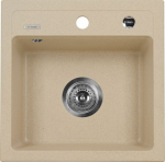 Sink Deante 1-chamber Zorba without drainer 44 x 44cm alabaster (ZQZ_A103)
