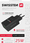 Adapter USB Swissten Zasilacz / Network adapter SWISSTEN 25W, 1 port, USB-C, PPS
