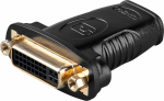 Wentronic Goobay | HDMI/DVI-I adapter, gold-plated | 68690 | Black | HDMI female (Type A) | DVI-I female Dual-Link (24+5 pin)