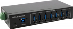 Exsys EX-11227HMVS - USB 3.2 Gen 1 (3.1 Gen 1) Type-B - USB 3.2 Gen 1 (3.1 Gen 1) Type-C - 5000 Mbit/s - Schwarz - Metall - 1 m