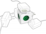 PowerCube Original 4 jack 2x USB zielony - rozgałęźnik PowerCube Original 4 jack 2x USB zielony