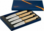 Opinel Table Knives Facette Set of 4 Olive Wood