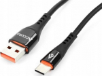 Accura USB-A - USB-C 2.0m rubber 5V/2A czarny