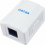Equip Aufputzdose Cat6A 1-Port RJ45 UTP RAL 9010 ws polybag