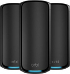 NETGEAR ORBI 970 MESH-WIFI-7-SET OF 3, QUAD-BAND-MESH BLACK