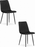Leobert Krzesło TURIN - black velvet x 2