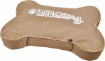 Homea Bone-shaped dog pillow FAT DOG, 100 x 70 x 15 cm, taupe