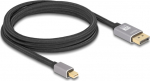 DELOCK Mini DisplayPort zu DisplayPort 8K 60 Hz 2 m grau