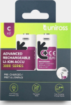 Uniross Batteries Uniross USB-C C/HR14 Rechargeable Lithium Batteries 3000mAh, 2 stk