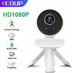 EDUP 1080P Full HD Web Camera / Autofocus / Smart WiFi with Microphone / Portrait Tracking / USB / 4K