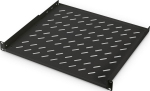 Digitus | 1U Fixed Shelf for Racks | DN-19 TRAY-1-400-SW | Black | The shelves for fixed mounting can be installed easy on the two front 483 mm (19&ldquo;) profile rails of your 483 mm (19&ldquo;) network- or server cabinet. Due to their stable, perforated steel ...
